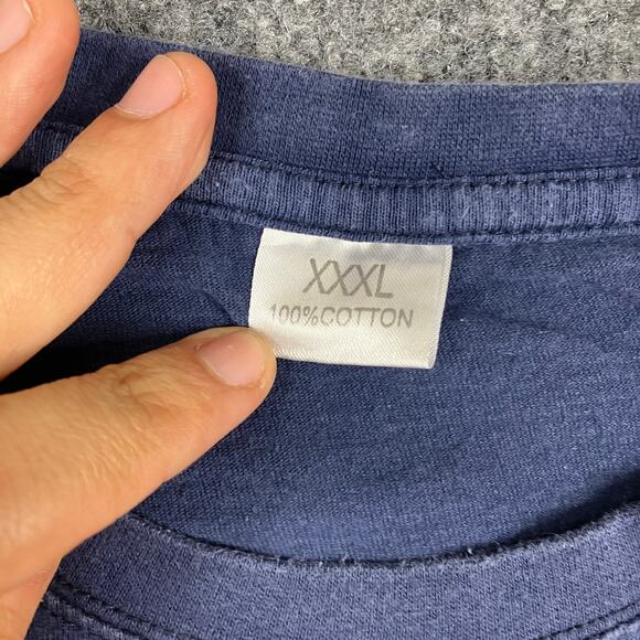 Graphic T-Shirt Womens XXXL Navy Blue Chinese Text Volunteer Casual Tee - Picture 6 of 7